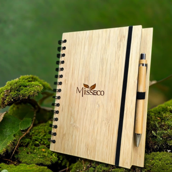 Stylish Bamboo Diary & Pen