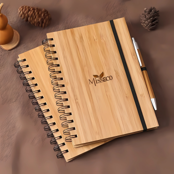 Stylish Bamboo Diary & Pen