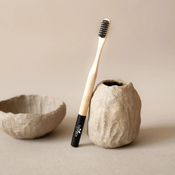 Eco-friendly Bamboo Toothbrush With Charcoal activated Bristles | BPA Free (Pack of 2)