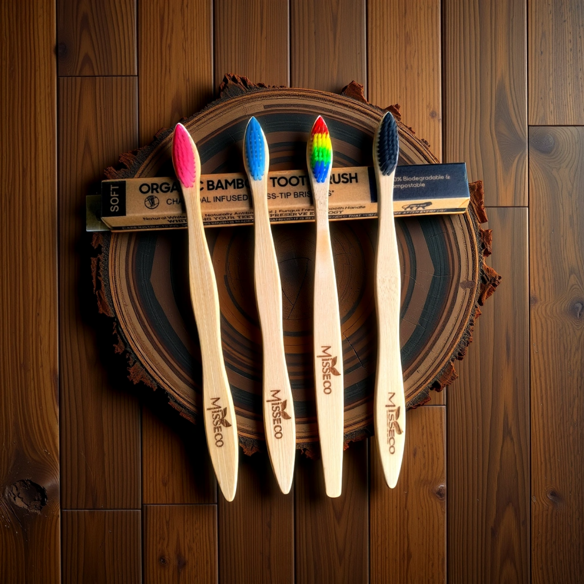 Color Bristles Bamboo Toothbrush 01