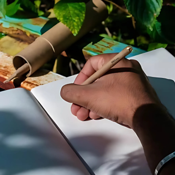 Eco-Friendly Plantable Seed Paper Pen I Sustainable Gifts with Seeds I Blue Ink (Pack of 10)