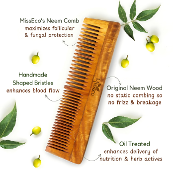 Neem Wood Lily Comb – Eco-Friendly Hair Care ( Pack of 2)