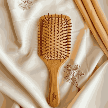 Premium Bamboo Paddle Hair Brush for Women & Men I Plastic-Free, Eco Choice for Hair Care I