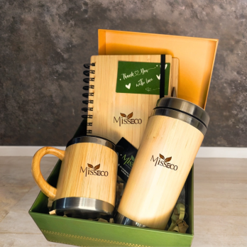 MissEco : Premium Gift Set | Bamboo Diary, Coffee Mug & Sipper – Sustainable & Durable Gifting